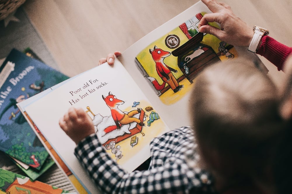Boy reading